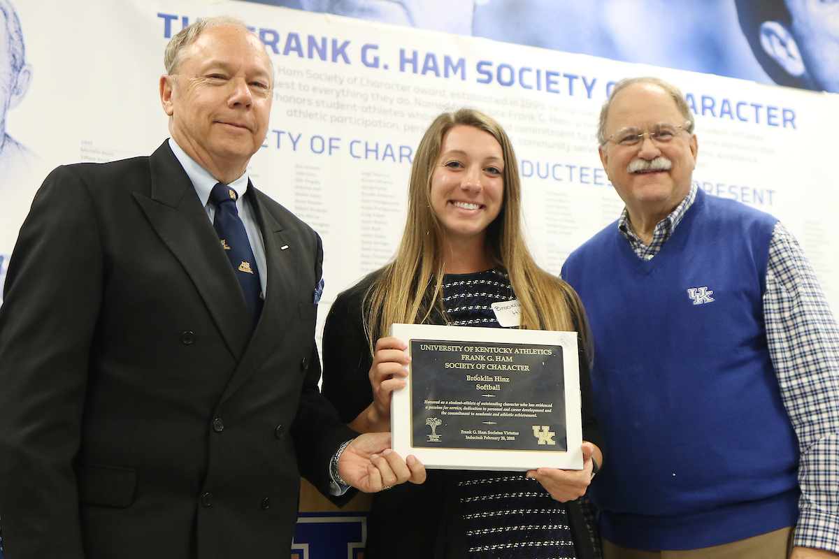Brooklin Hinz.

Frank G. Hamm Society of Character 2018.

Photo by Quinn Foster I UK Athletics