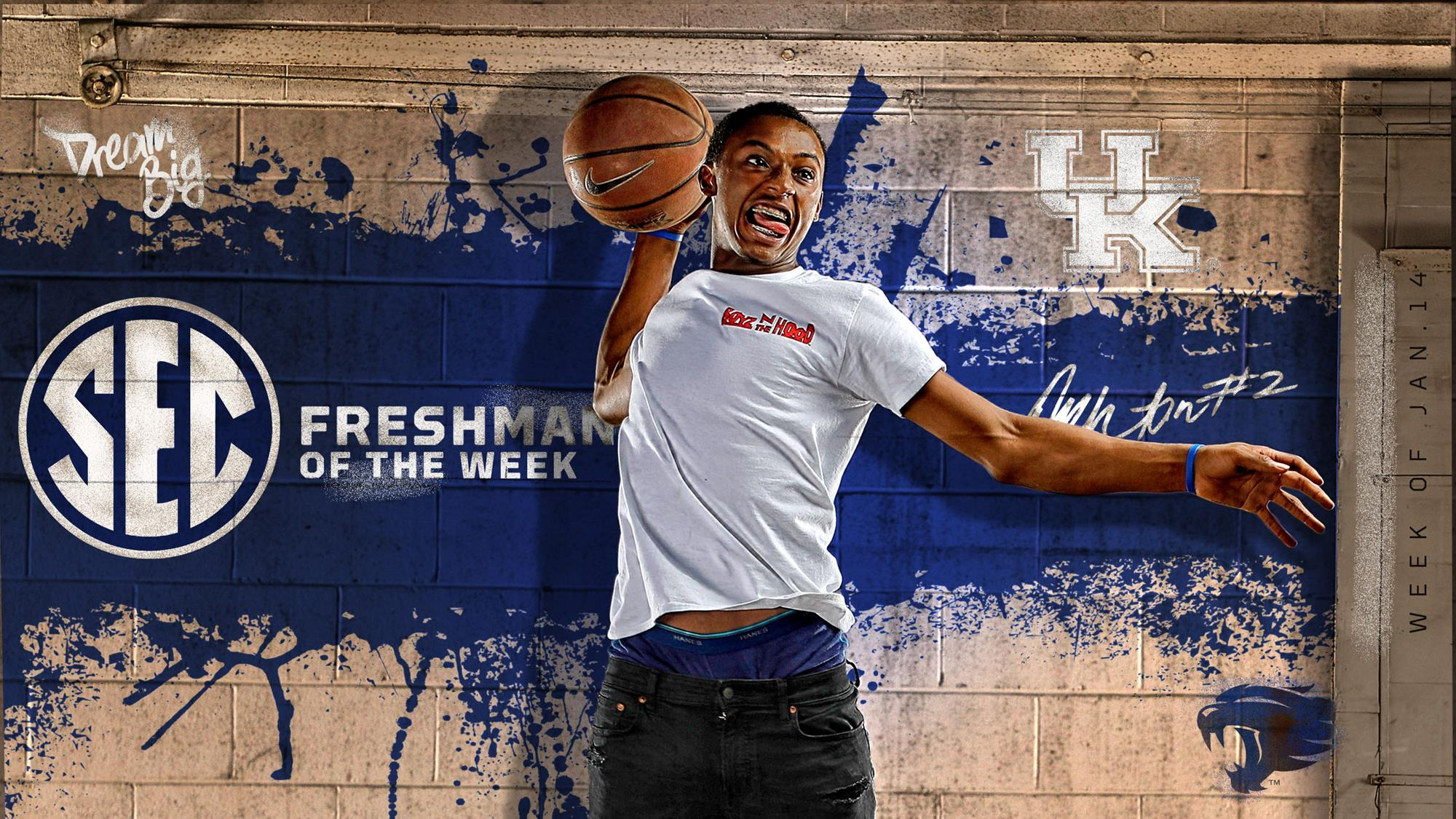 Hagans Hauls in Second SEC Freshman of the Week Honor