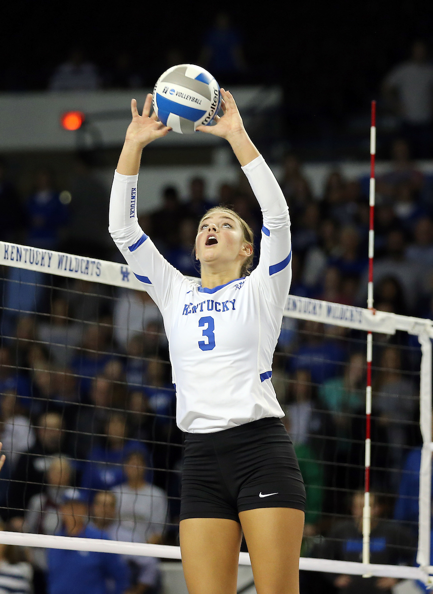 MADISON LILLEY

UK volleyball beats Murray State in the first round of the NCAA Tournament.  

Photo by Britney Howard  | UK Athletics