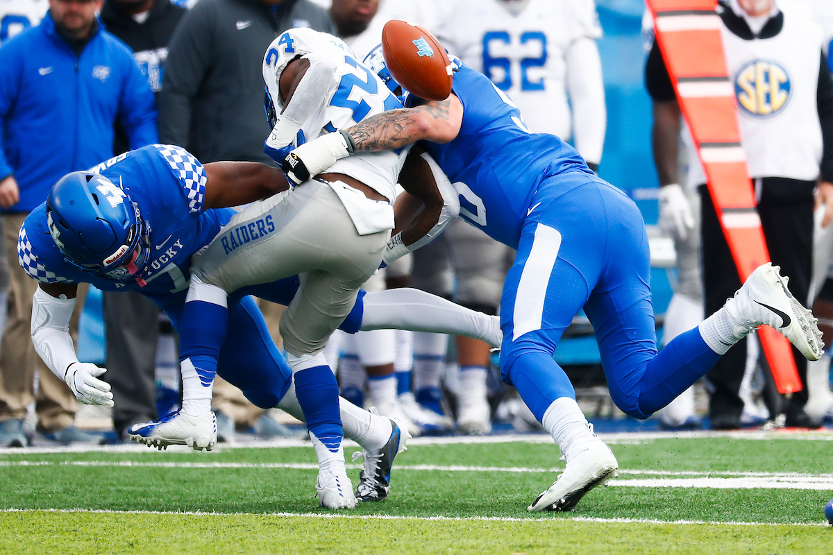 Kash Daniel. Mike Edwards.

UK football beats MTSU 34-23 on Senior Day at Kroger Field.

Photo by Chet White | UK Athletics