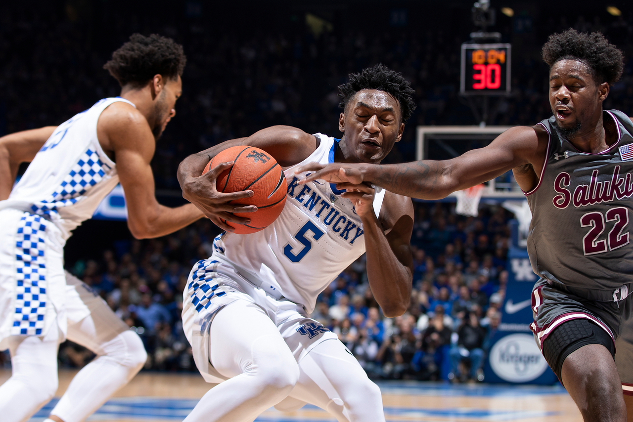 Immanuel Quickley

Men's basketball beat SIU 71-59.

Photo by Chet White | UK Athletics