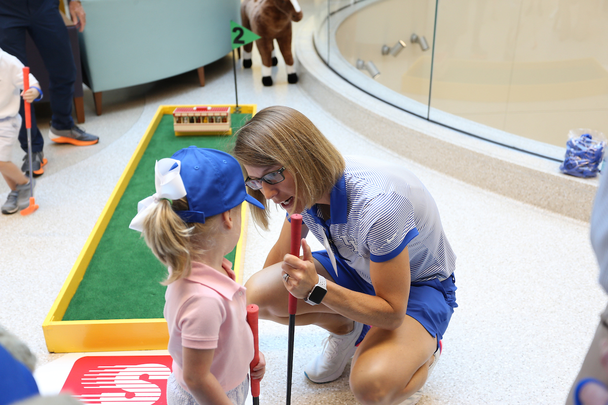 The PGA Tour and select student-athletes partner with the Kentucky Children?s Hospital for a Mini Golf Charity Event on Wednesday, July 18th, 2018 at the Albert B. Chandler Hospital in Lexington, KY.

Photos by Noah J. Richter | UK Athletics