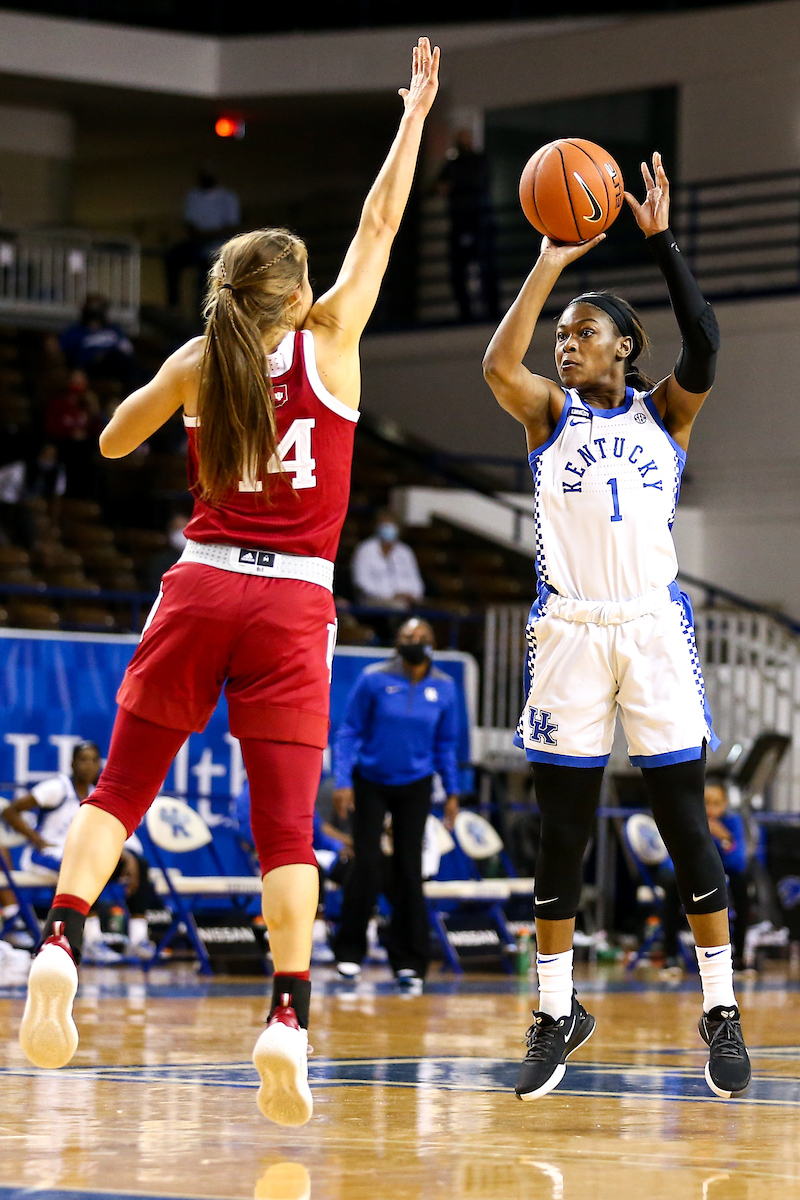 Robyn Benton.  

Kentucky beats Indiana 72-68.

Photo by Eddie Justice | UK Athletics