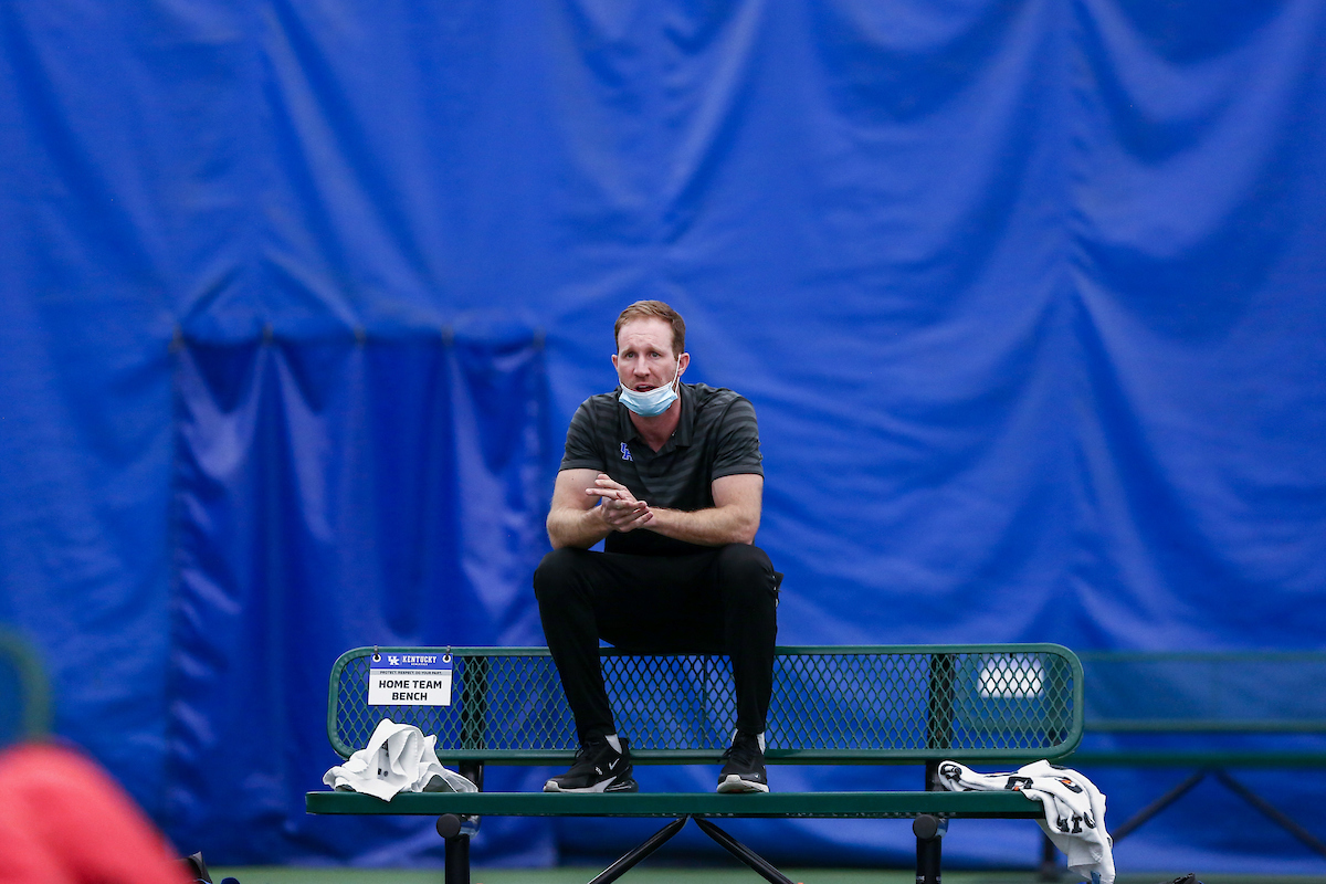 Coach Matthew Gordon.

Kentucky beats Arkansas 7 - 0.

Photo by Sarah Caputi | UK Athletics