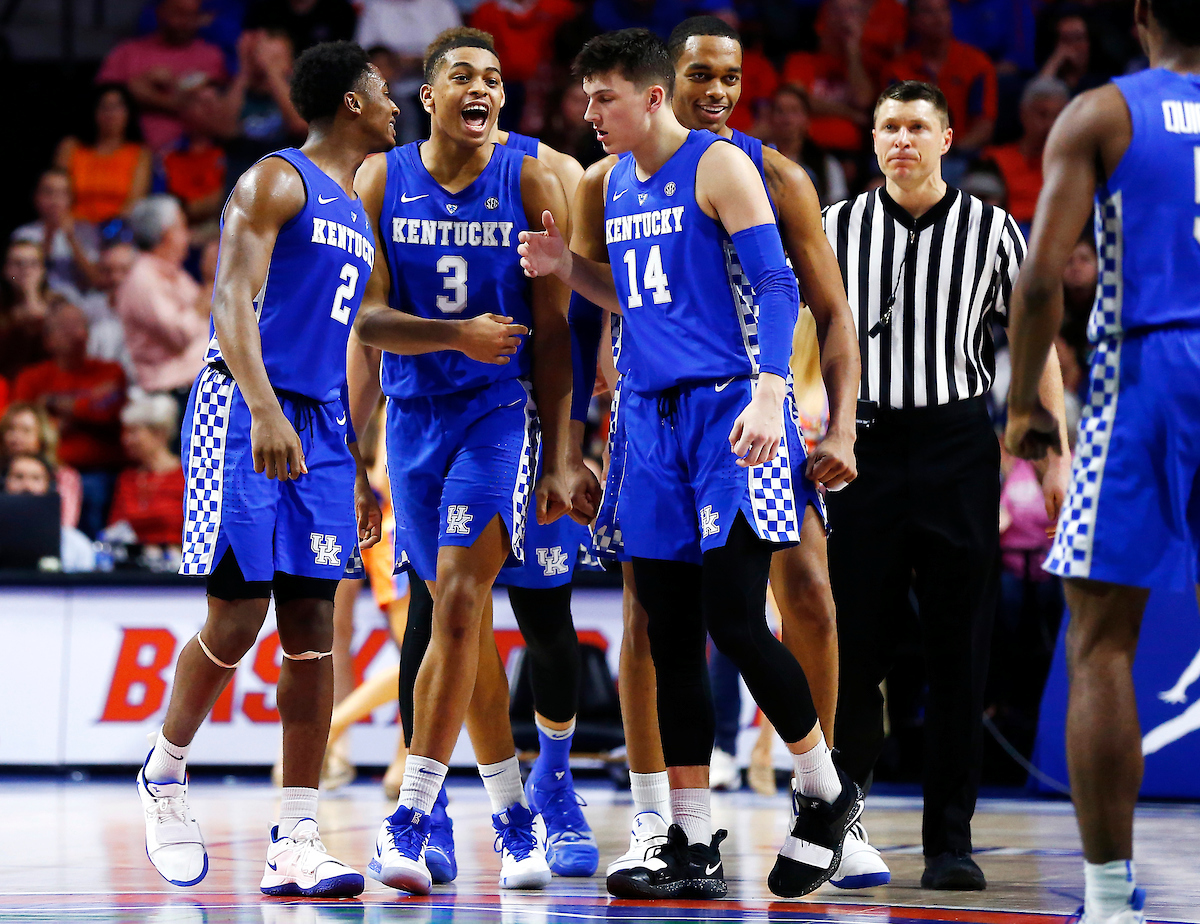 Keldon Johnson. Ashton Hagans. Tyler Herro. PJ Washington.

Kentucky men's basketball beat Florida 65-54.

Photo by Quinn Foster | UK Athletics
