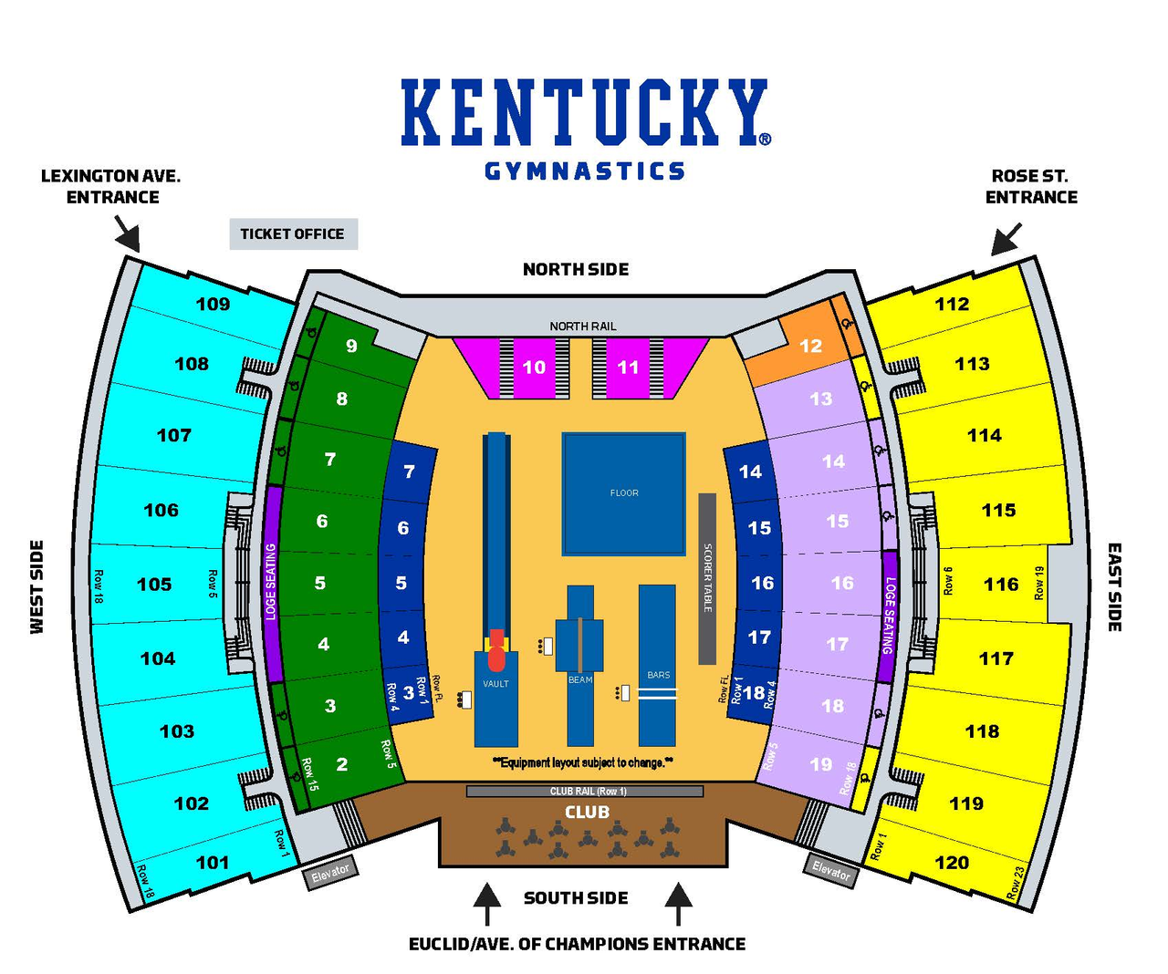 Gymnastics Memorial Seating Chart