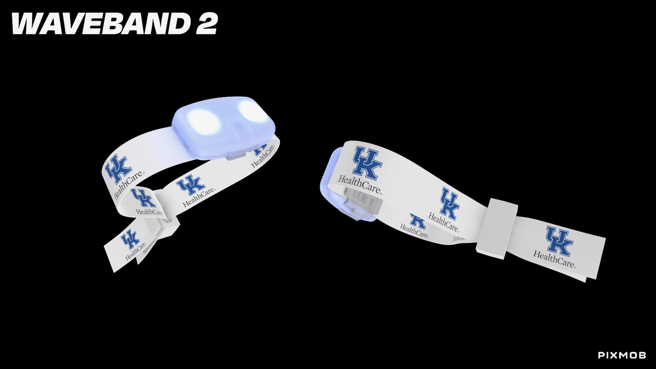 UK HealthCare Branded PixMob light up Wristbands