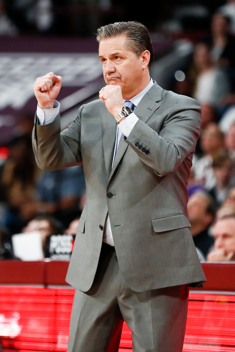 John Calipari. 

Kentucky beat Mississippi State 71-67 at Humphrey Coliseum in Starkville, MS.

Photo by Chet White | UK Athletics