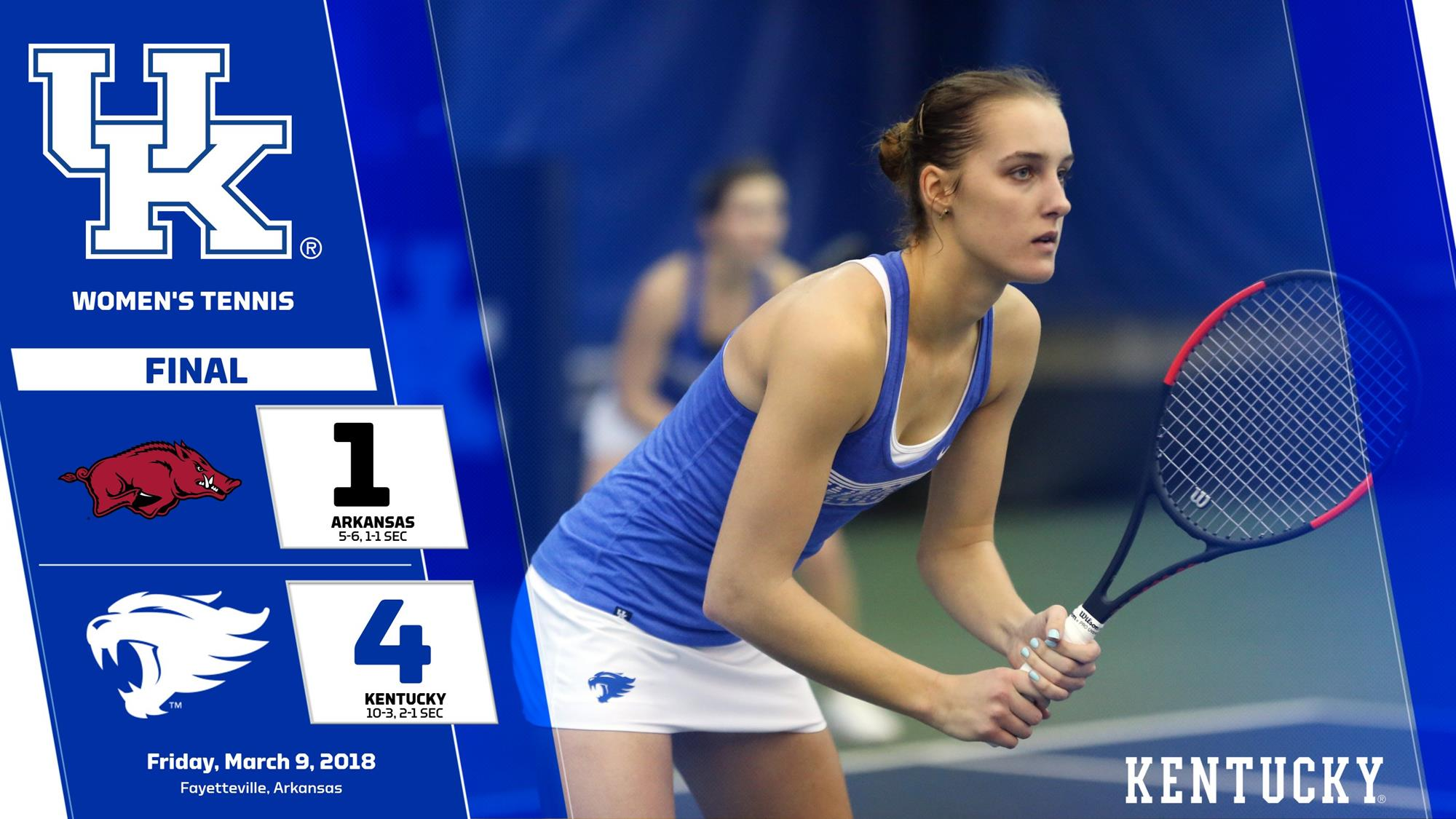 No. 17 Kentucky Earns Road SEC Win Over No. 32 Arkansas, 4-1