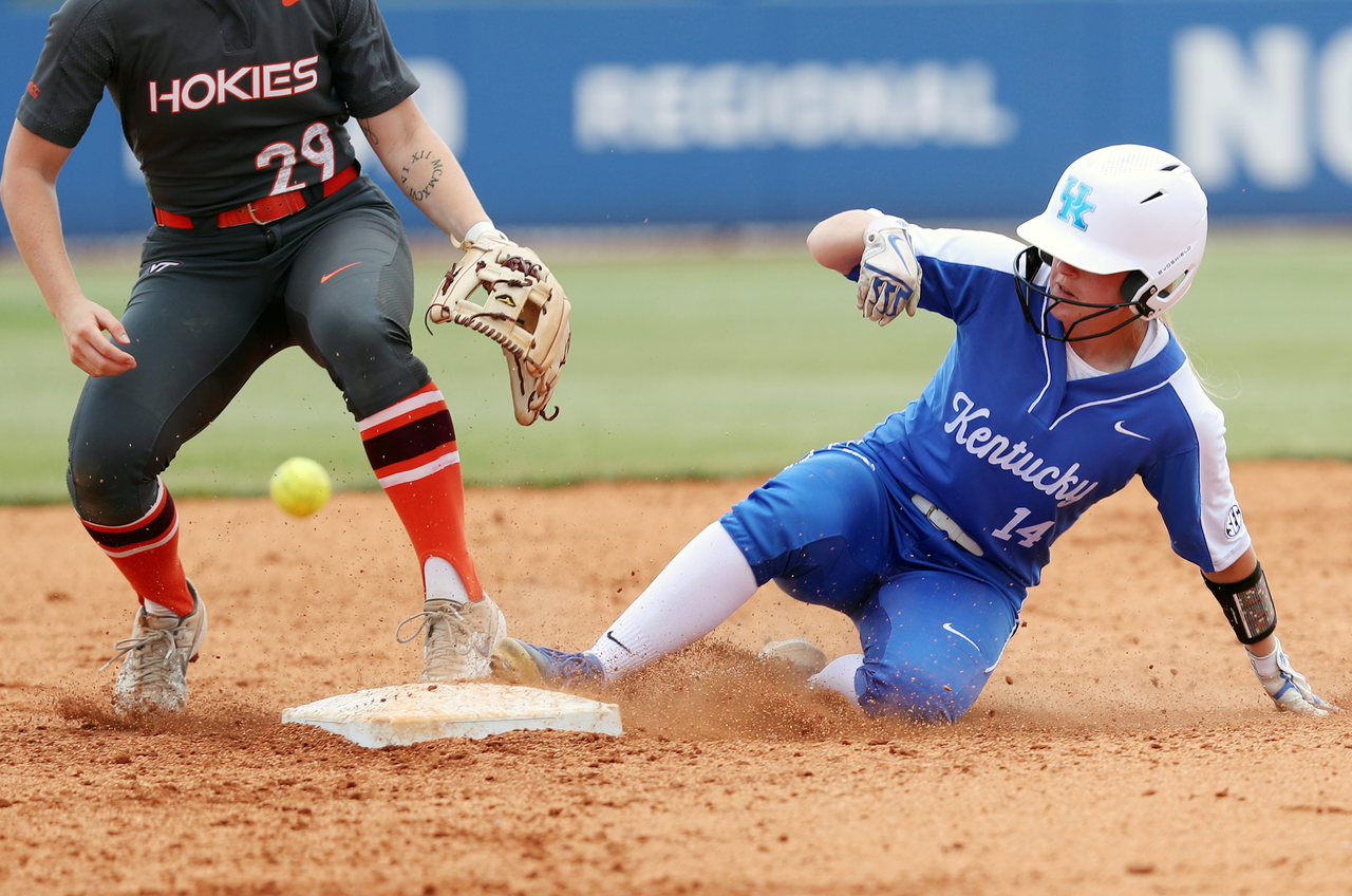 Jaci Babbs

Softball beat Virginia Tech 8-1 in the second game of the NCAA Regional Tournament.

Photo by Britney Howard | UK Athletics