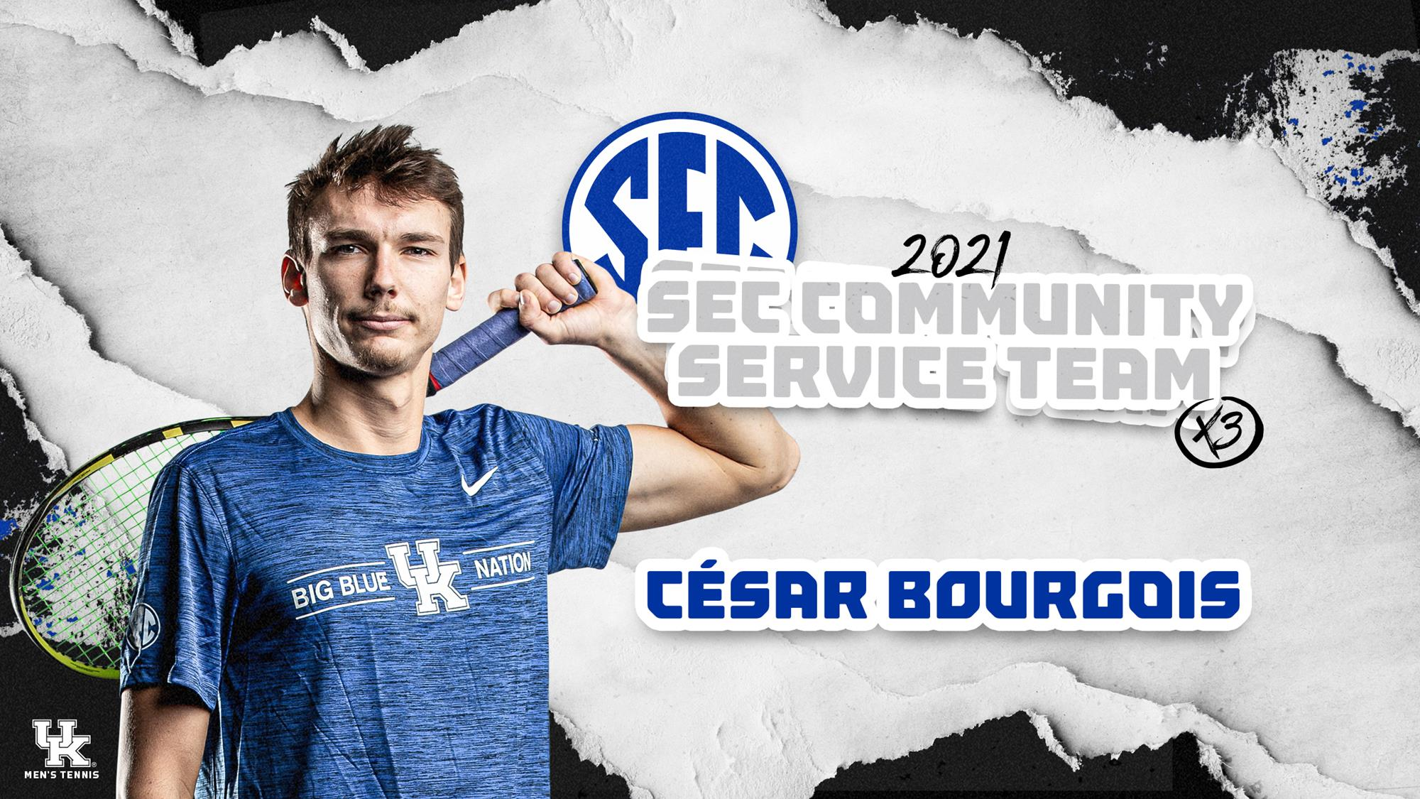 César Bourgois Named to 2021 SEC Community Service Team