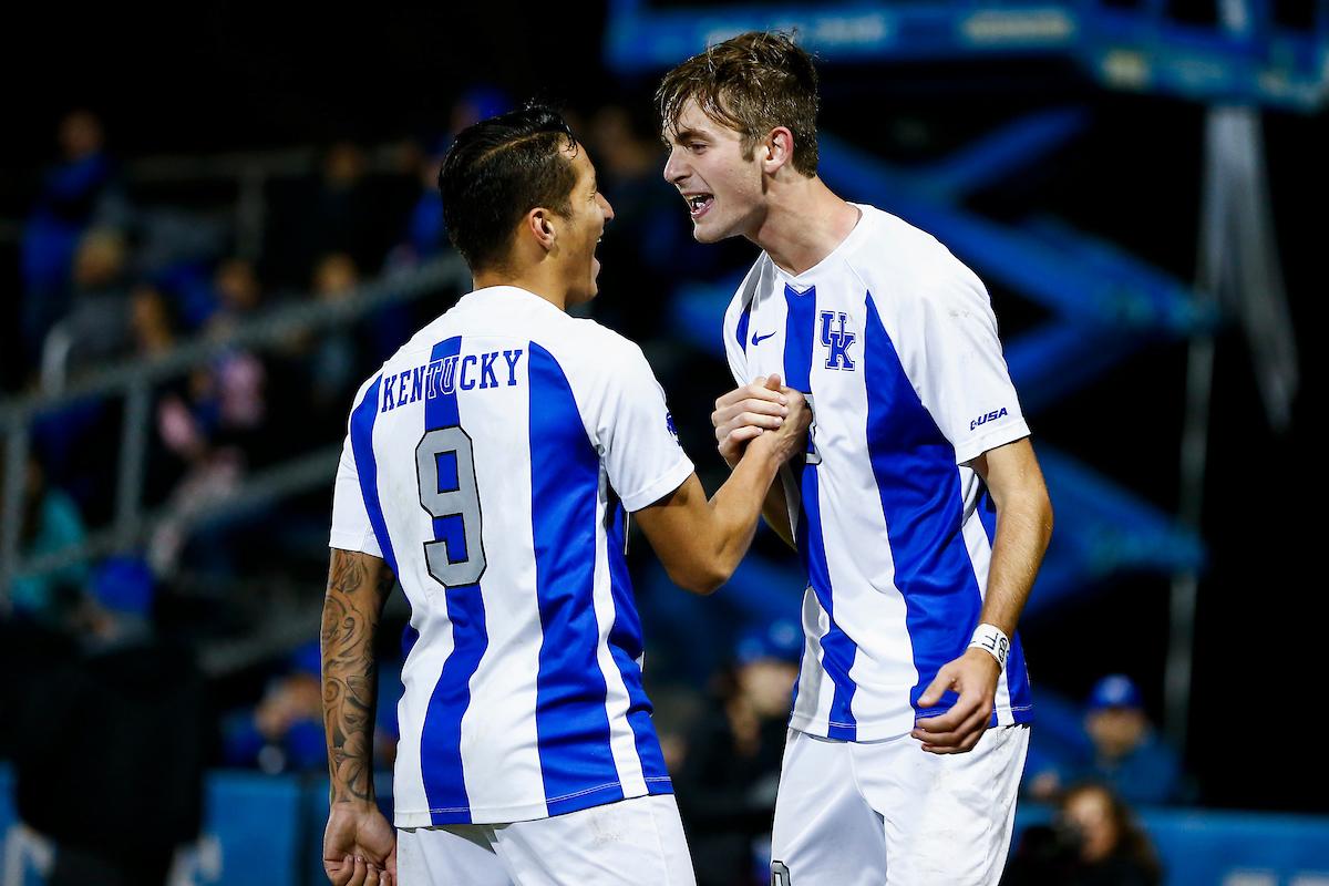 Jason Reyes. Bailey Rouse.

Men's soccer beat Lipscomb 2-1.

Photo by Chet White | UK Athletics