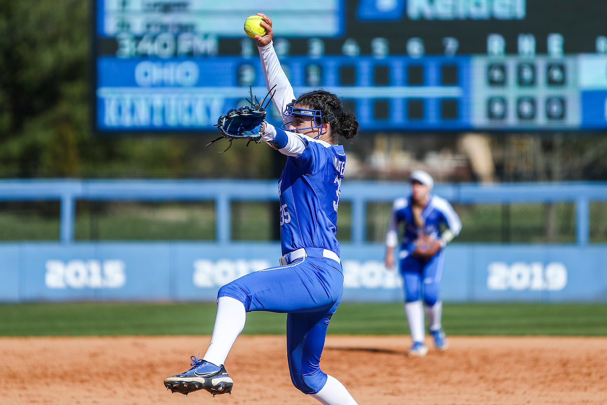 Alexia Lacatena.

Kentucky defeats Ohio 16-8.

Photo by Sarah Caputi | UK Athletics