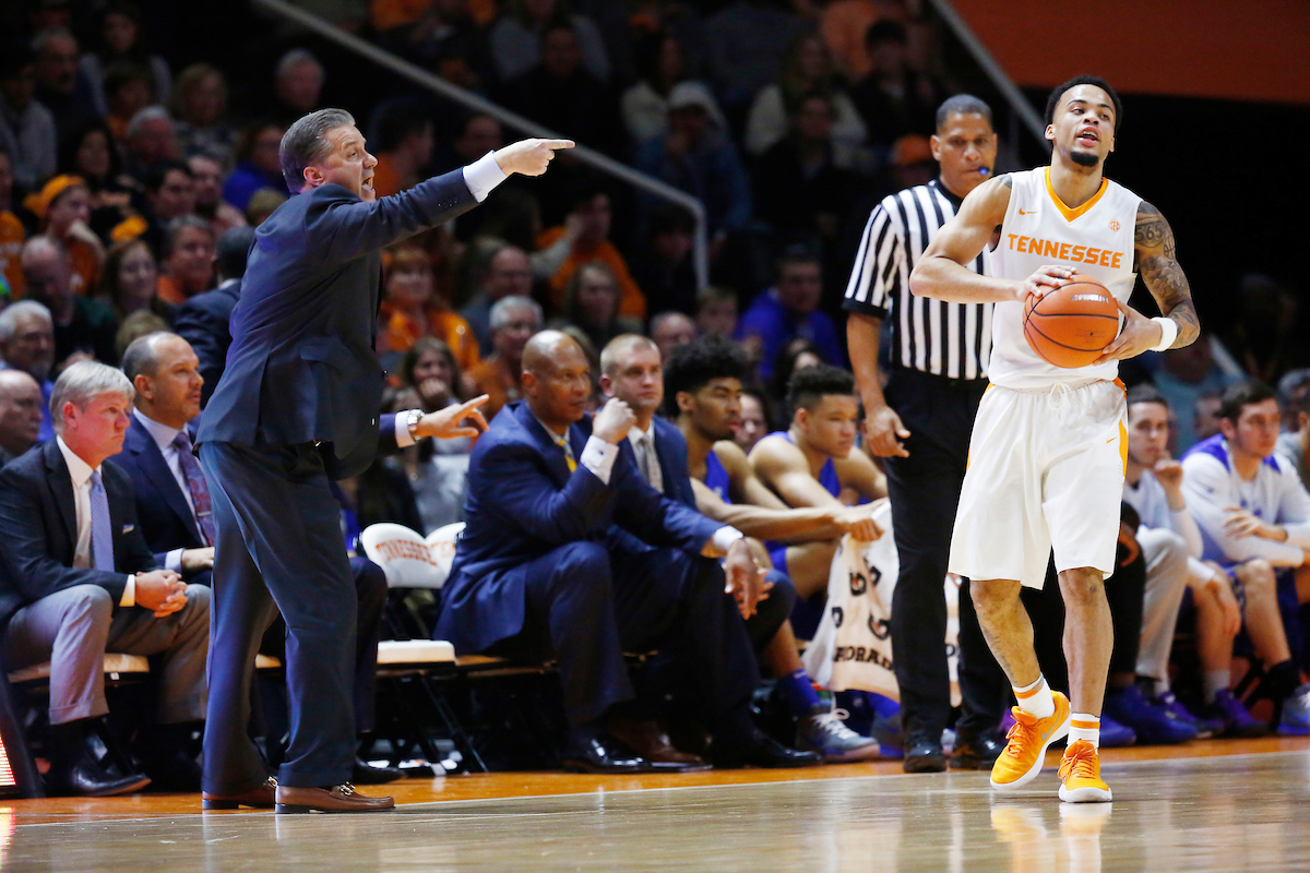 John Calipari.

The University of Kentucky men's basketball team falls to Tennessee 76-65 on Saturday, January 6, 2018, at Thompson-Boling Arena in Knoxville, TN.

Photo by Chet White | UK Athletics