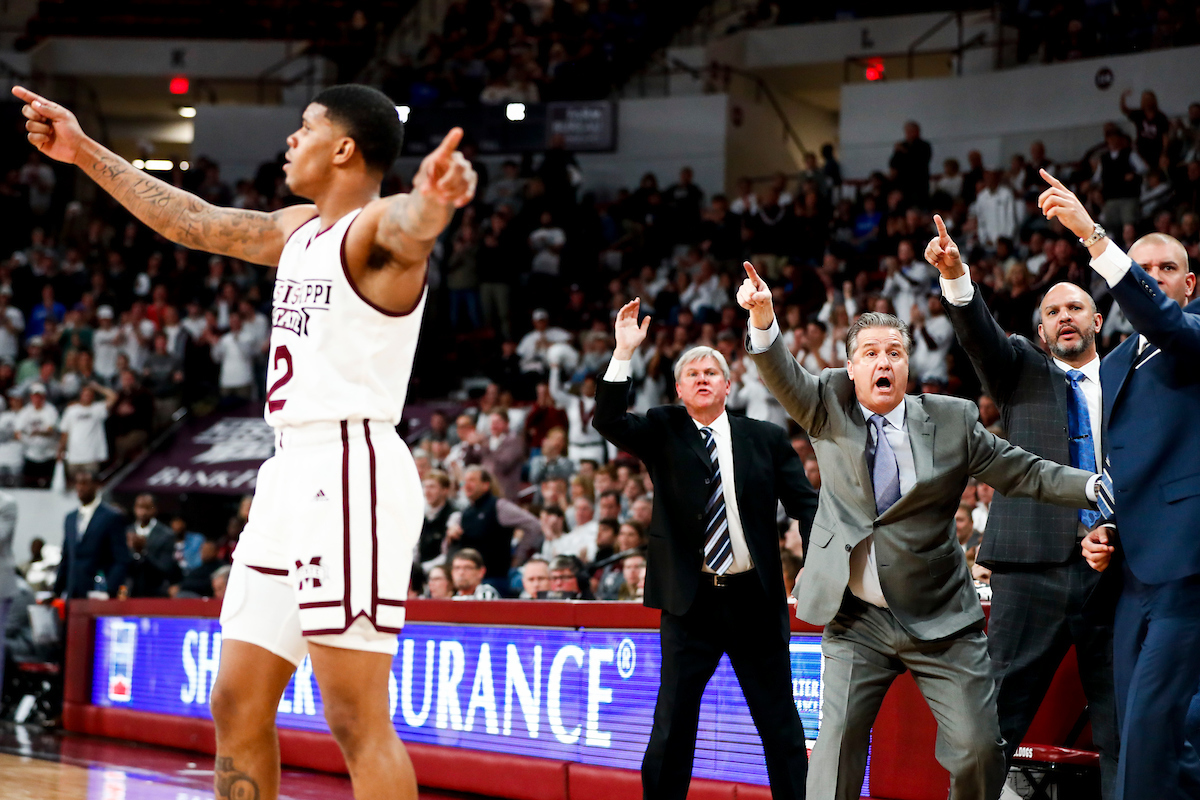 John Calipari. John Robic. Tony Barbee. Joel Justus. 

Kentucky beat Mississippi State 71-67 at Humphrey Coliseum in Starkville, MS.

Photo by Chet White | UK Athletics