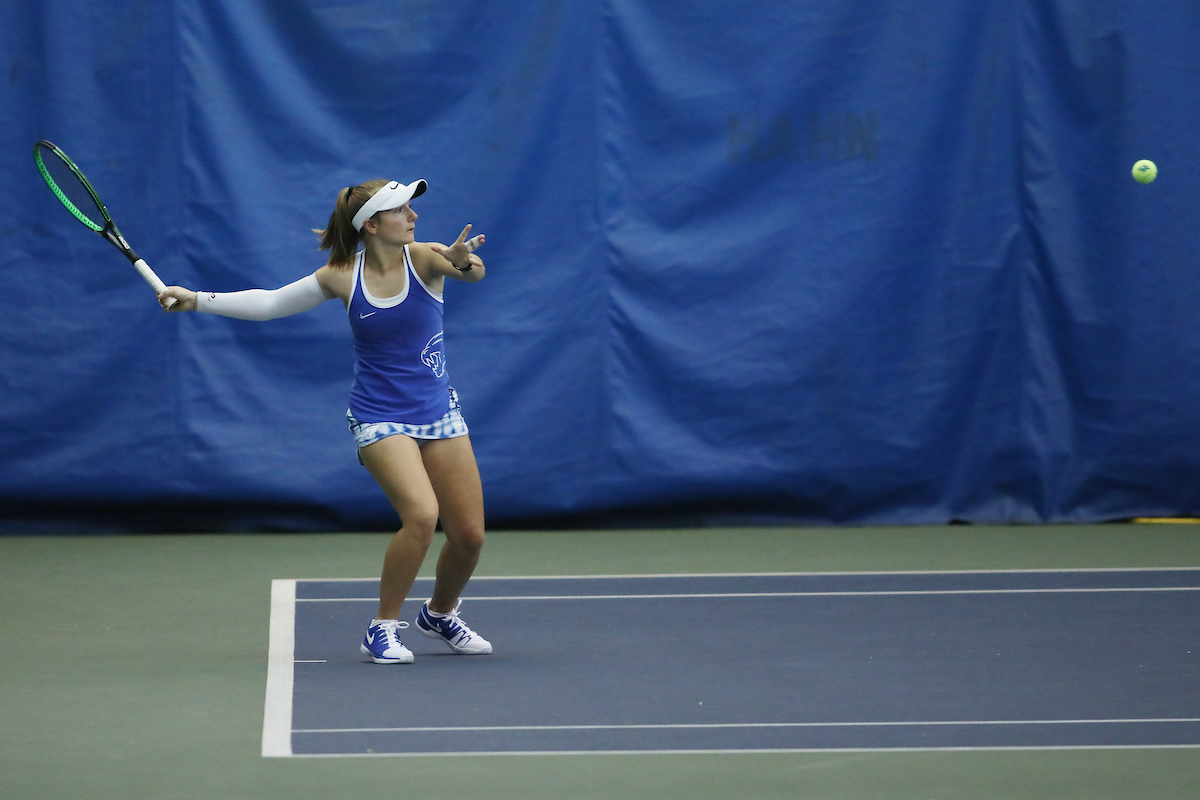Tiphanie Fiquet.

Kentucky women's tennis hosts Indiana

Photo by Quinn Foster | UK Athletics