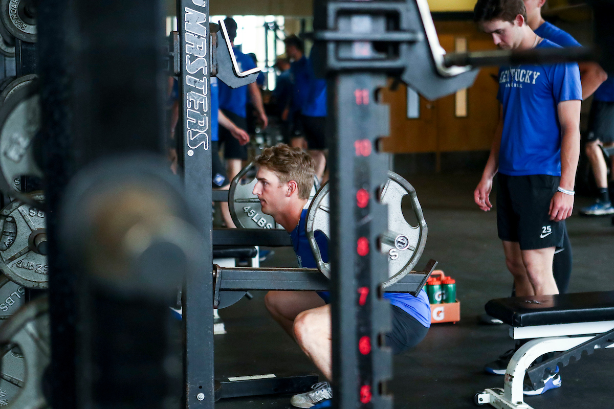 Ryan Hagenow.

Kentucky Baseball Lifting at the 2022 SEC Tournament.

Photo by Sarah Caputi | UK Athletics