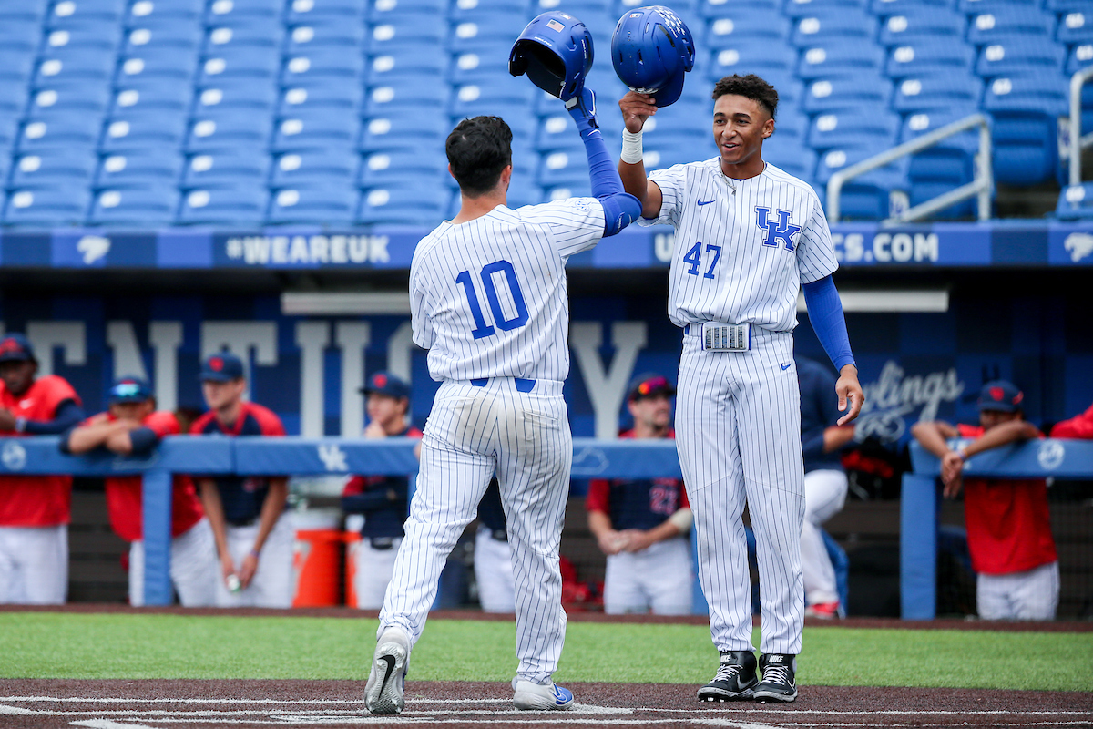 Hunter Jump and Ryan Ritter.

Kentucky defeats Dayton 14 - 3.

Photo by Sarah Caputi | UK Athletics