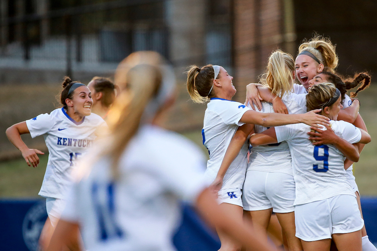 Celebration. 

UK Falls to Auburn 2-1. 

Photo by Eddie Justice | UK Athletics