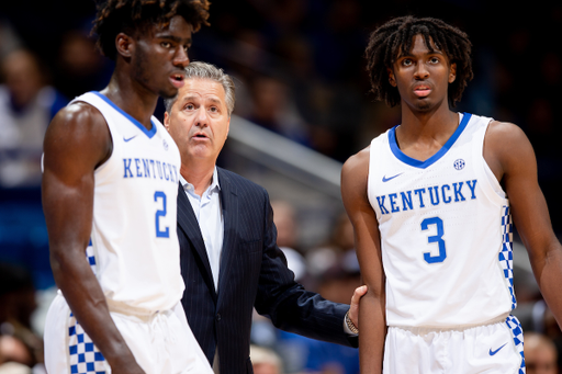 Coach Calipari. Kahlil Whitney. Tyrese Maxey.

UK beat EKU 91-49.


Photo by Elliott Hess | UK Athletics