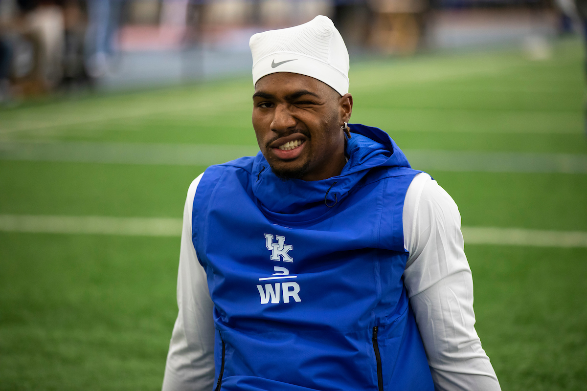 Dorian Baker.

Pro Day for UK Football.

Photo by Jacob Noger | UK Athletics