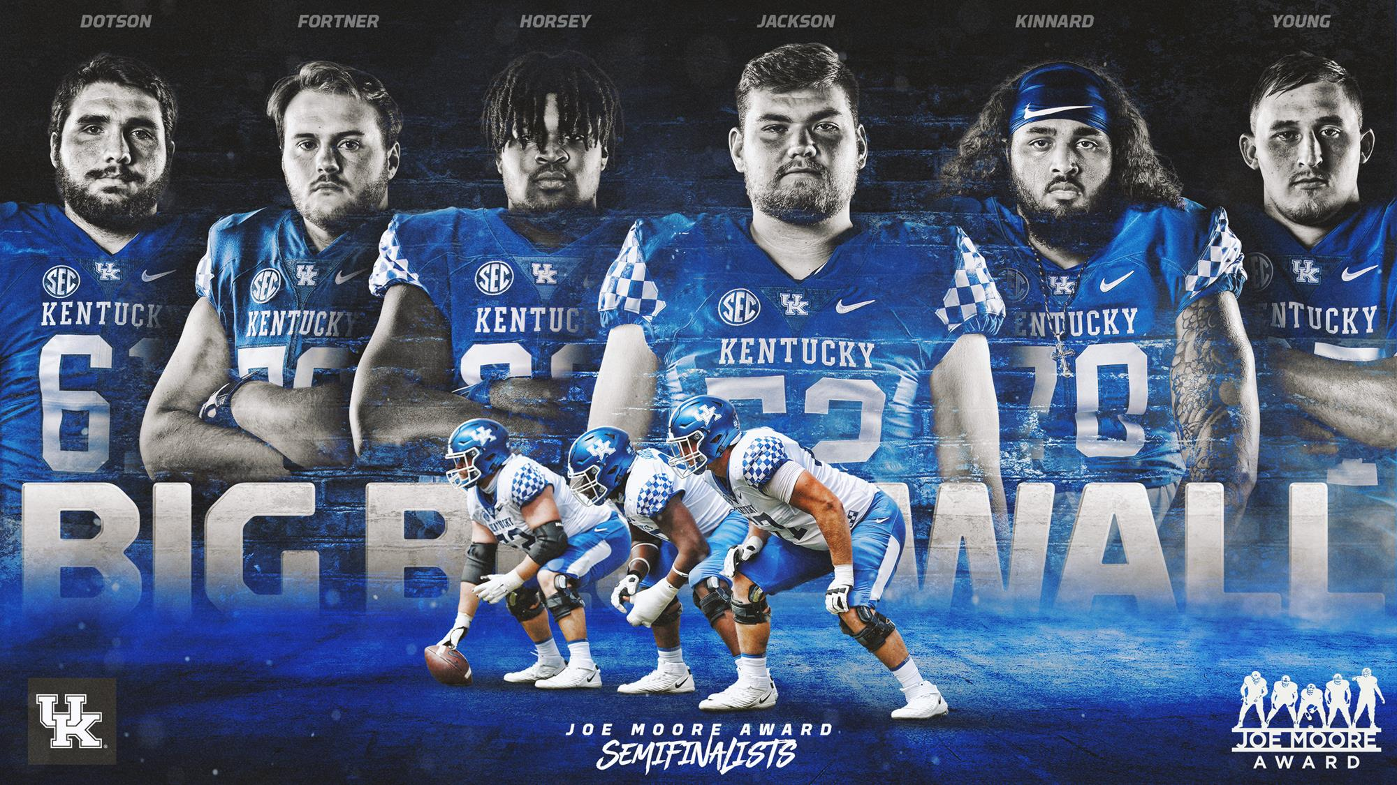 Kentucky Offensive Line Named Semifinalists for Joe Moore Award