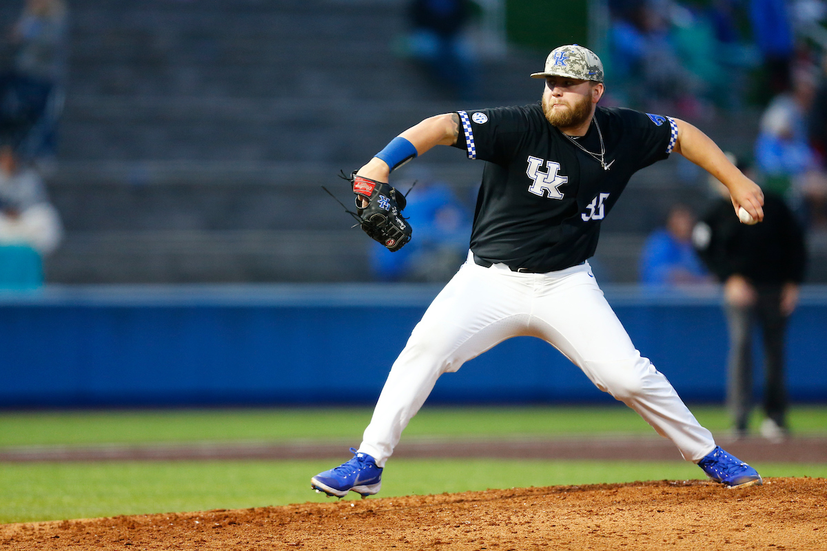 Cole Daniels. 

Kentucky falls South Carolina,12-6. 

Photo By Barry Westerman | UK Athletics