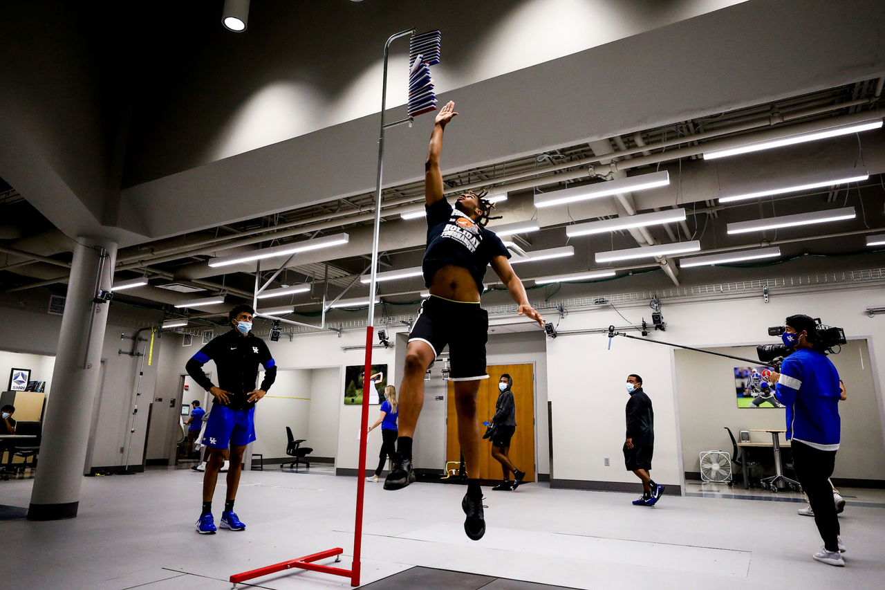 Bryce Hopkins.

The UK men's basketball team at the University of Kentucky Sports Medicine Research Institute. 

Photo by Chet White | UK Athletics