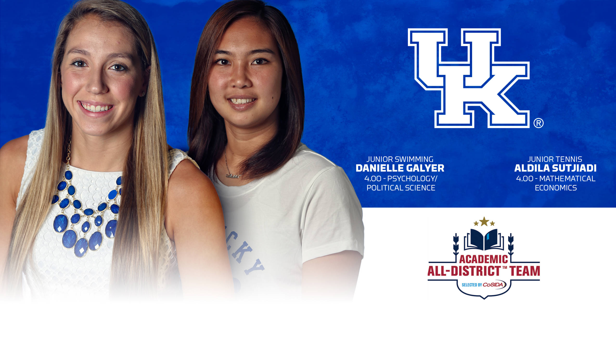 Galyer and Sutjiadi Named to CoSIDA Academic All-District At-Large Team