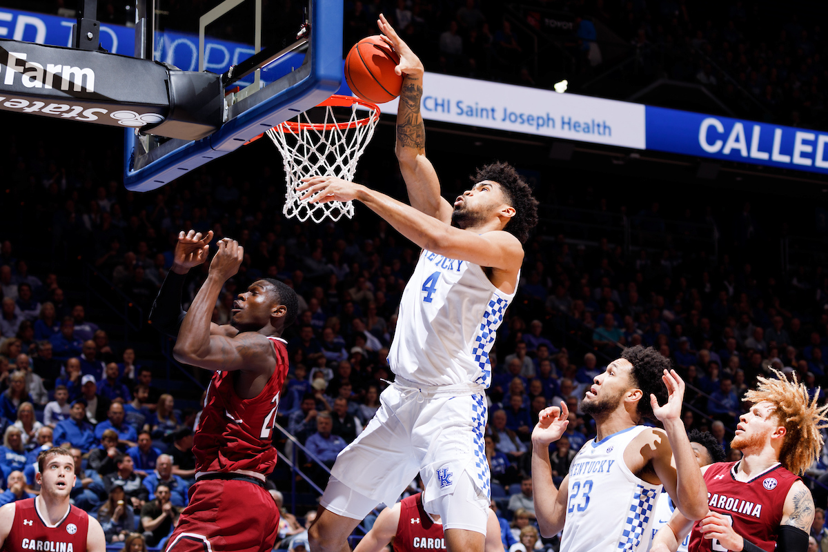 Nick Richards.

The University of Kentucky men's basketball team beats South Carolina 76-48.

Photo by Elliott Hess | UK Athletics