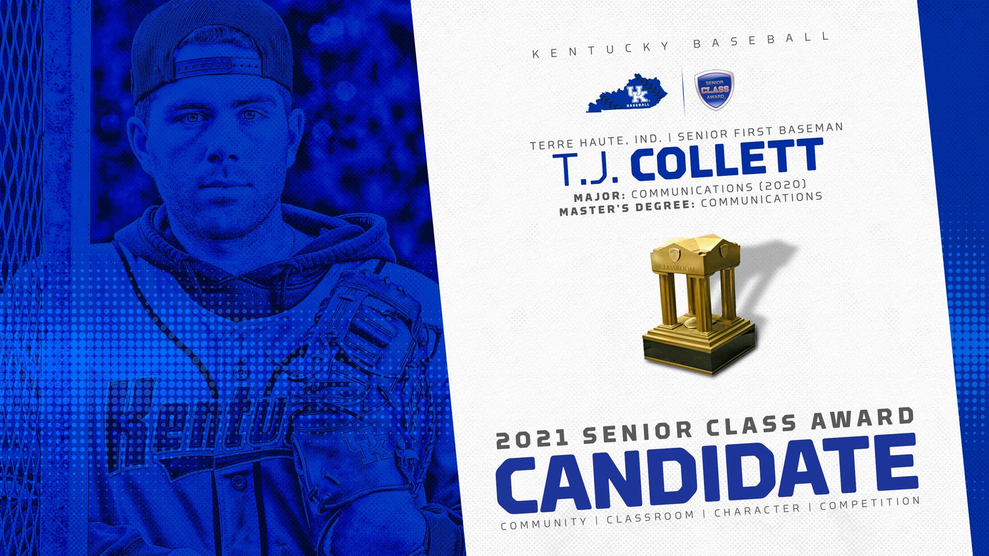 T.J. Collett Named Candidate for 2021 Senior CLASS Award