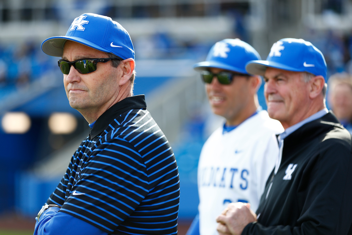 Nick Mingione. Mitch Barnhart. Eli Capilouto.

Kentucky baseball defeated EKU 7-3 on opening day at Kentucky Proud Park.

Photo by Chet White | UK Athletics