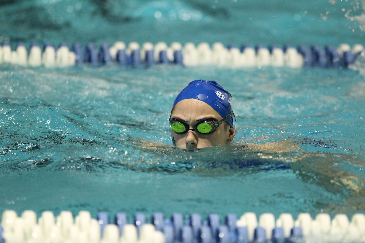 The University of Kentucky swim and dive team during their home meet against Ohio State and Toledo on Friday, January 5th, 2018, at the Lancaster Aquatic Center in Lexington, Ky.

Photo by Quinn Foster I UK Athletics