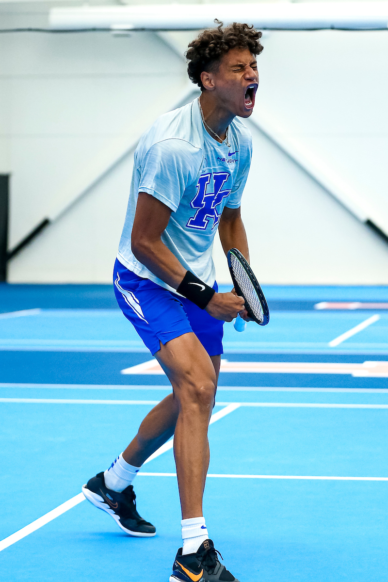 Gabriel Diallo. Celebration.

Kentucky beats Ohio State 4-1.

Photo by Eddie Justice | UK Athletics