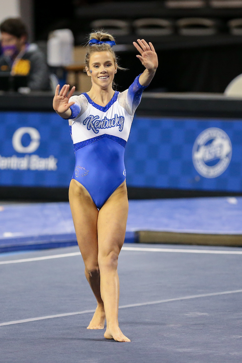 Makenna Clarke.

Kentucky beats LSU 197.100 - 196.800.

Photo by Sarah Caputi | UK Athletics