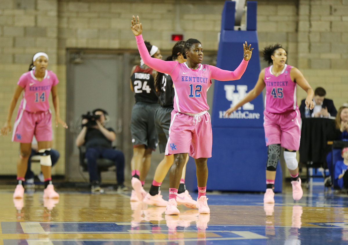 Amanda Paschal
The University of Kentucky women's basketball beat Arkansas on Thursday, February 15, 2018 at Memorial Coliseum.

Photo by Britney Howard | UK Athletics