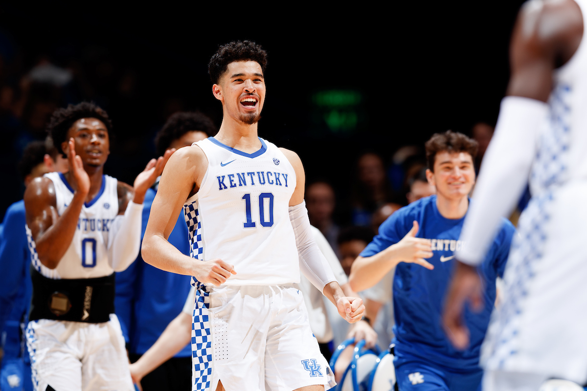 Johnny Juzang.

Kentucky beat Fairleigh Dickinson 83-52.


Photo by Elliott Hess | UK Athletics