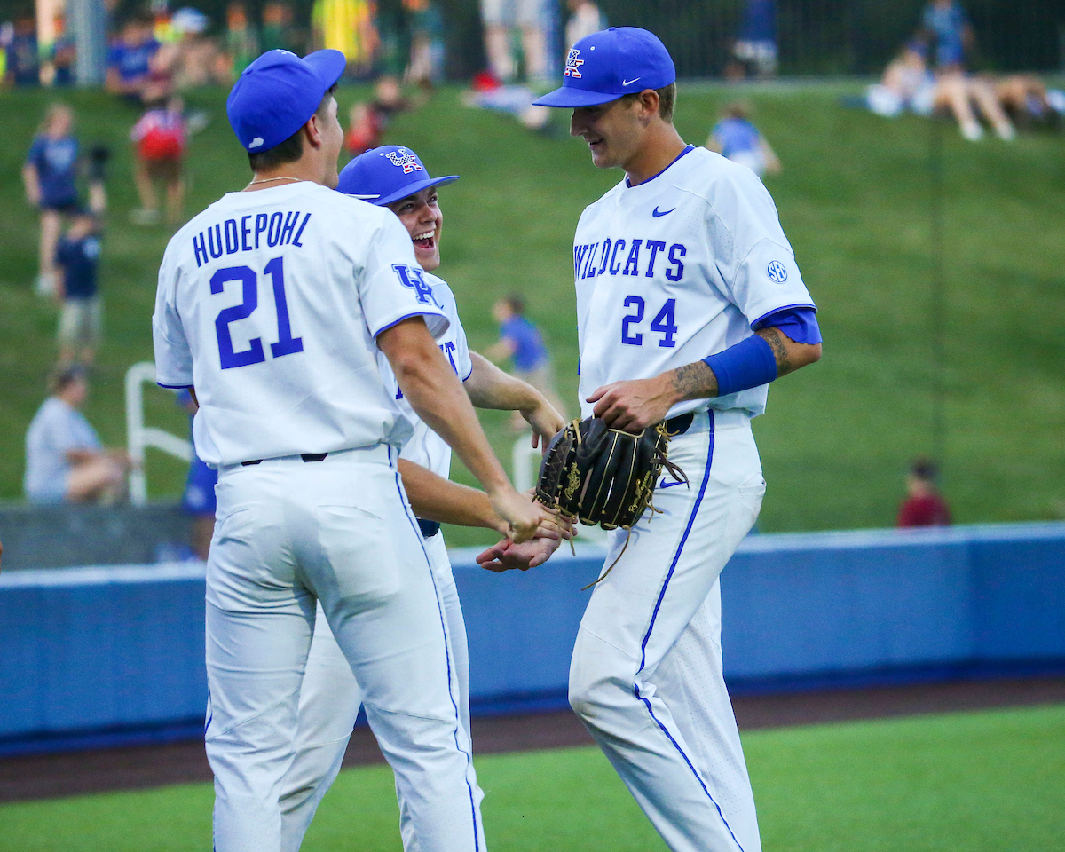 Wyatt Hudepohl. Evan Byers. Ryan Hagenow.

Kentucky loses to Auburn 3-6.

Photo by Sarah Caputi | UK Athletics
