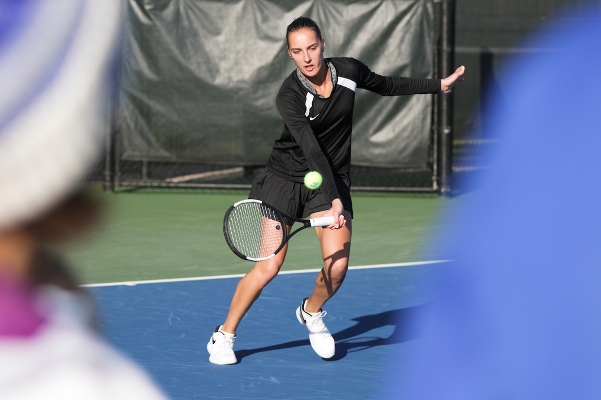 Diana Tkachenko. 

Kentucky defeated Florida 4-3 on Friday, March 22nd.

Photo by Eddie Justice | UK Athletics