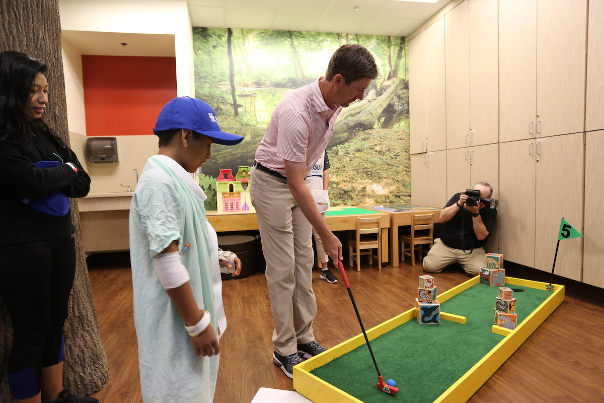 The PGA Tour and select student-athletes partner with the Kentucky Children?s Hospital for a Mini Golf Charity Event on Wednesday, July 18th, 2018 at the Albert B. Chandler Hospital in Lexington, KY.

Photos by Noah J. Richter | UK Athletics