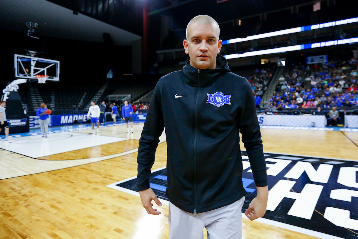 Joel Justus.

Practice and pressers. 

Photo by Chet White | UK Athletics