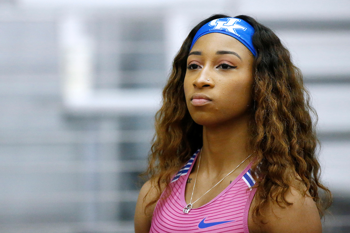 Faith Ross.

The University of Kentucky track and field team competes in day two of the 2018 SEC Indoor Track and Field Championships at the Gilliam Indoor Track Stadium in College Station, TX., on Sunday, February 25, 2018.

Photo by Chet White | UK Athletics