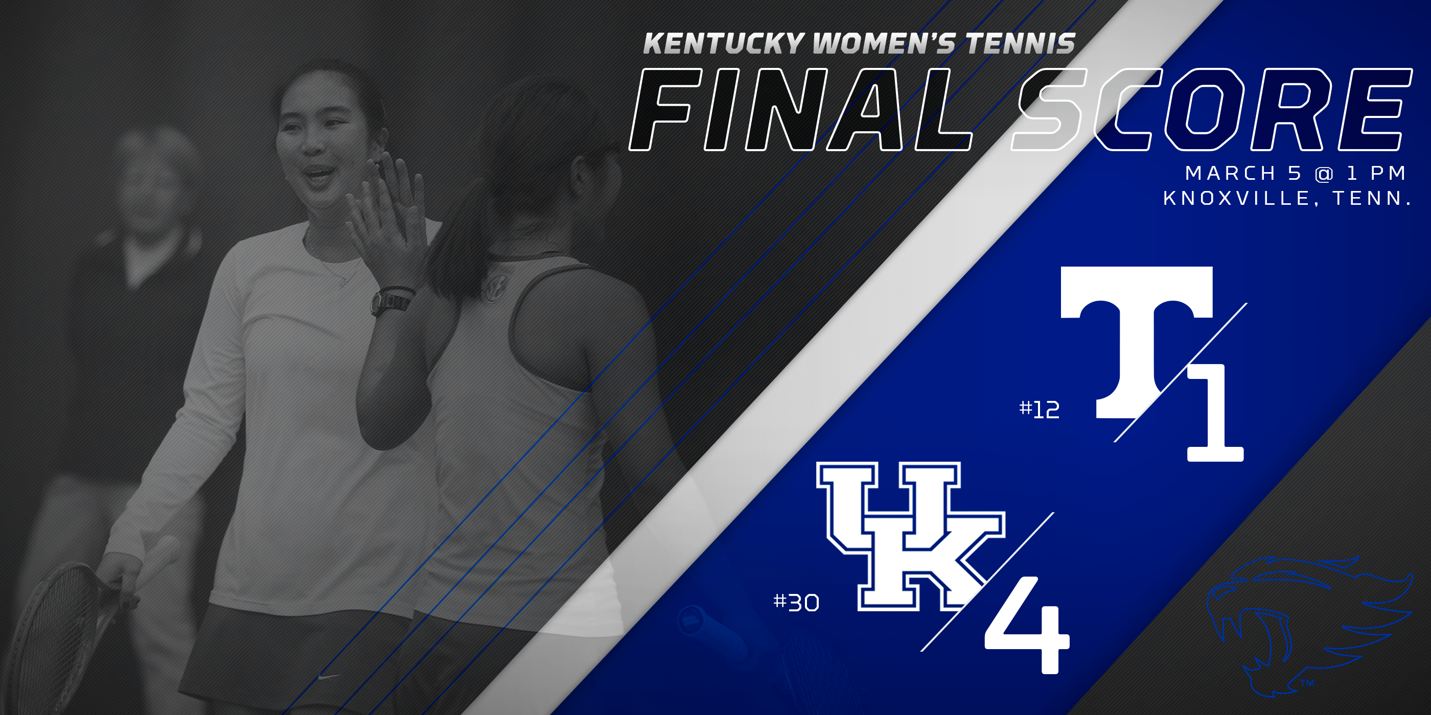 Wildcats Earn First Ranked Win of the Season, Overwhelm No. 12 Tennessee 4-1