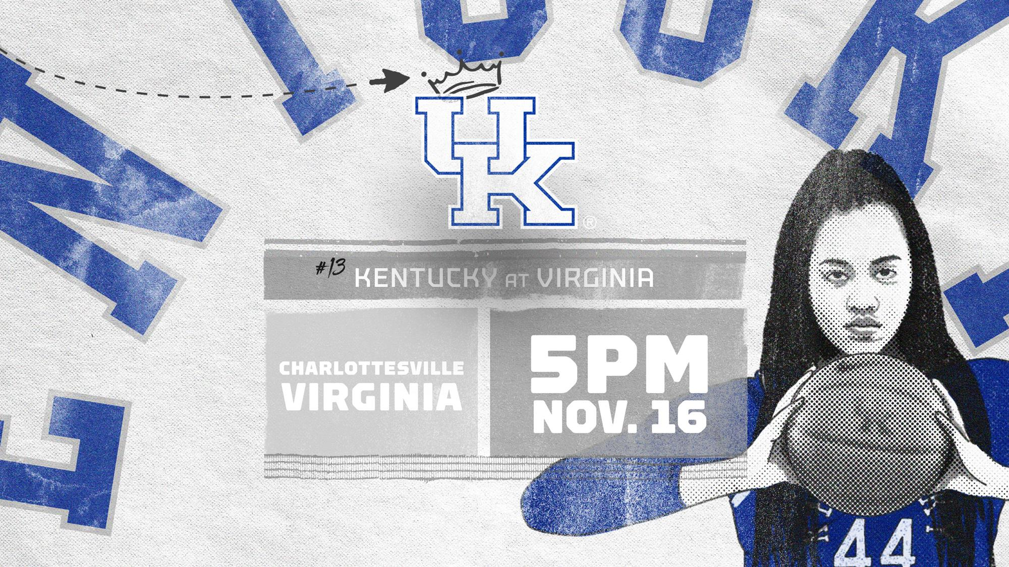 No. 13 Kentucky Ready for Saturday Showdown at Virginia