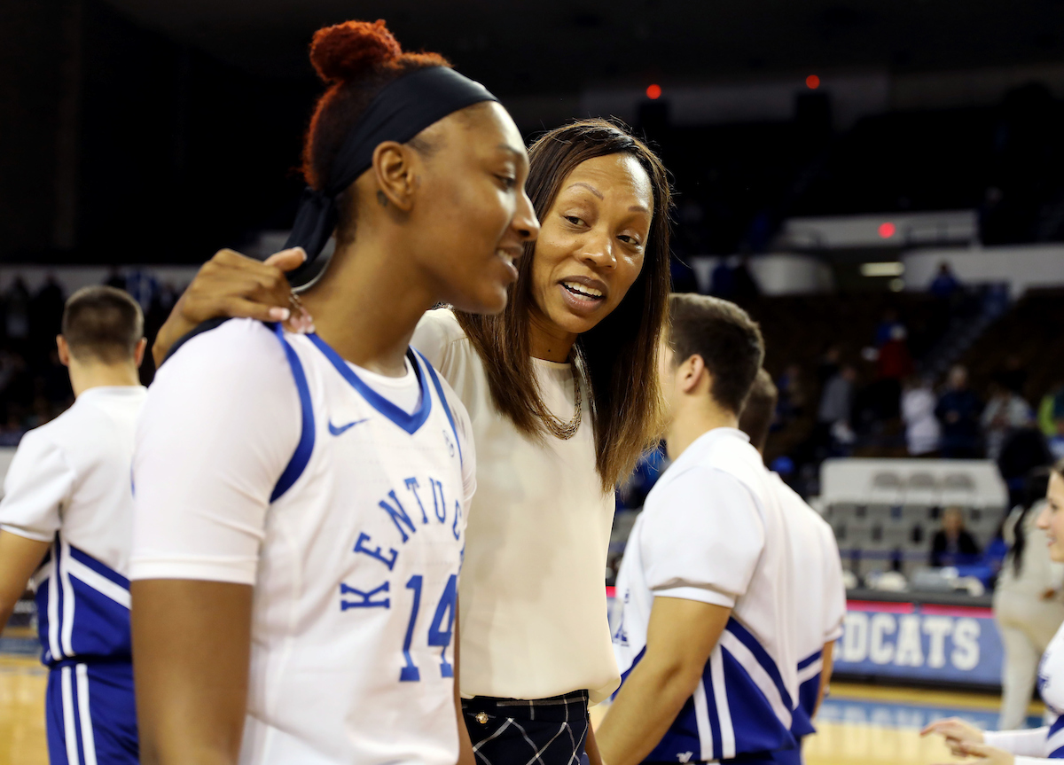 Tatyana Wyatt, Kyra Elzy 

Kentucky beats Stetson 67-48. 

Photo by Britney Howard | Staff