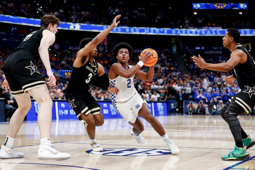 Sahvir Wheeler. Kentucky beat Vanderbilt 77-71 in the quarterfinals of the 2022 SEC Men’s Basketball Tournament.Photos by Chet White | UK Athletics