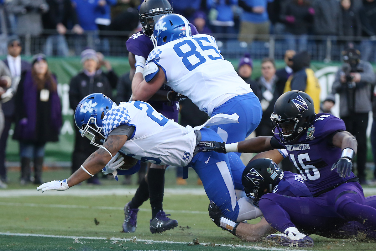 Benny Snell.

The University of Kentucky football team falls to Northwestern 23-24 in the Music City Bowl on Friday, December 29, 2017, at Nissan Field in Nashville, Tn.

Photo by Chet White | UK Athletics
