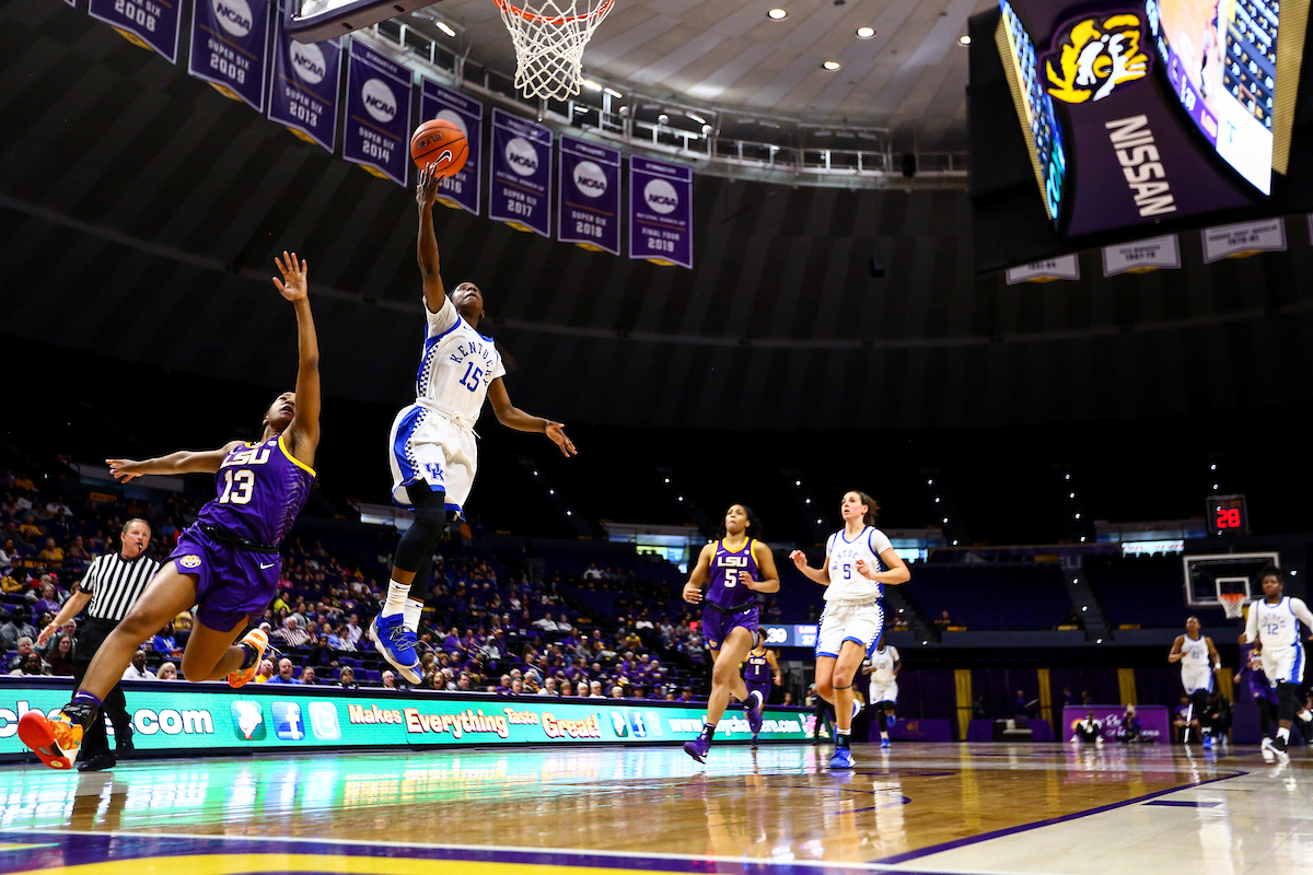 Chasity Patterson. 

Kentucky falls to LSU 65-59. 

Photo by Eddie Justice | UK Athletics