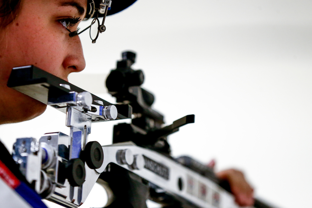 Emmie Sellers. 

Kentucky Rifle vs Ole Miss. 

Photo by Eddie Justice | UK Athletics