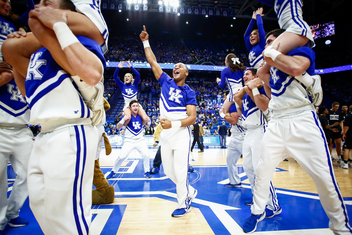Cheerleaders.

UK men's basketball beat Winthrop University 87-74 on Wednesday, November 21, 2018.

Photo by Chet White | UK Athletics